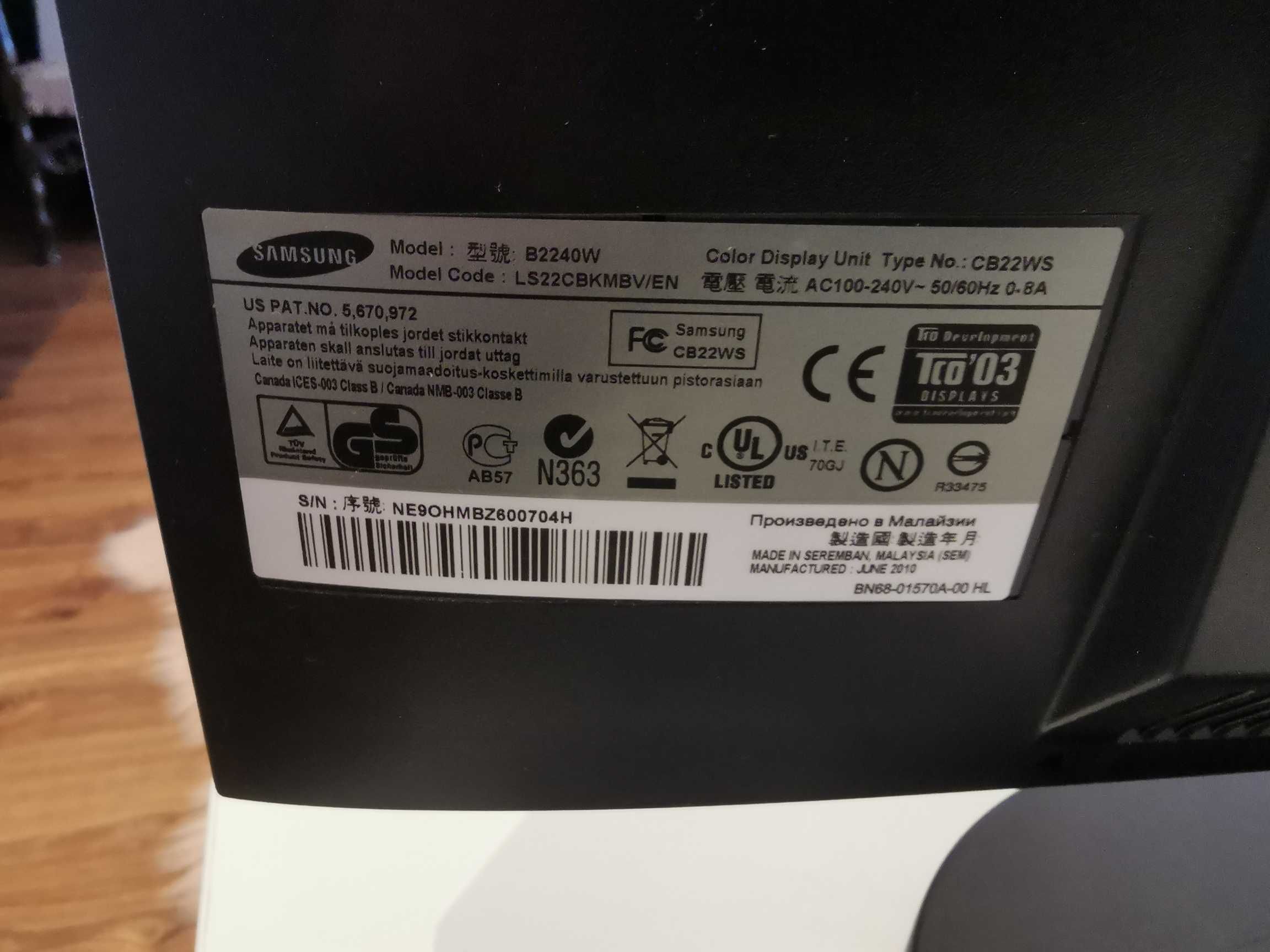 Monitor samsung  SyncMaster B2240