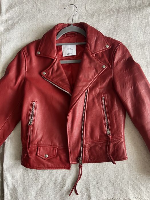 Шкіряна куртка mango
