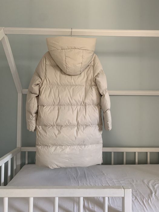 Płaszcz puchowy Zara kurtka pikowana zimowa XS|S