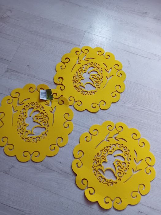 Nowe 2 sztuki z metkami podkładki żółte