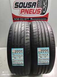 2 pneus semi novos 215-55r18 continental - oferta da entrega 120 EUROS