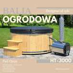 Balia ogrodowa Jacuzzi wanna z hydromasażem Bania Piec na drewno