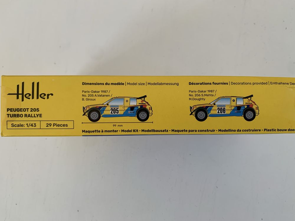 Samochód Peugeot 205 Turbo Rallye model Heller 56189