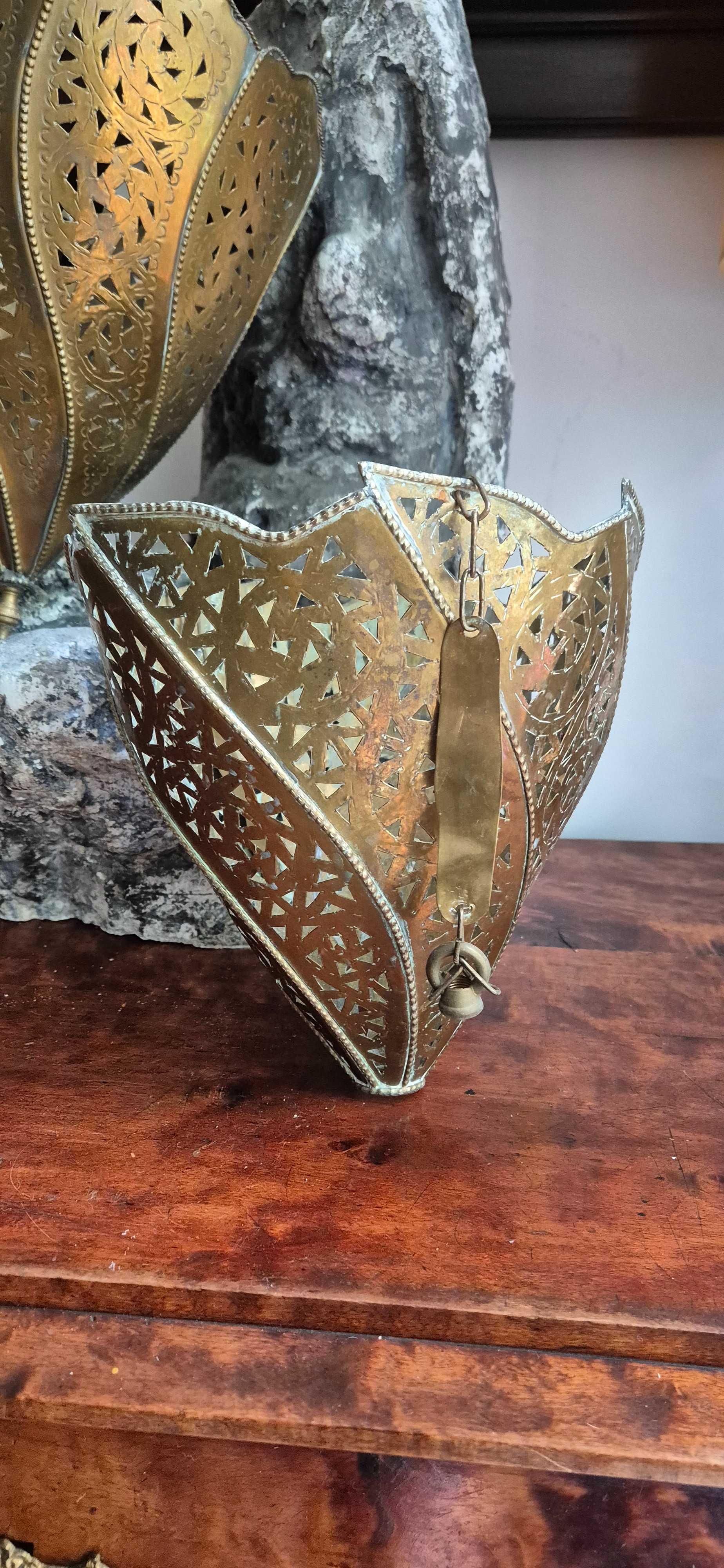 Dwa orientalne lampiony latarnie  Maroko orient glamour design