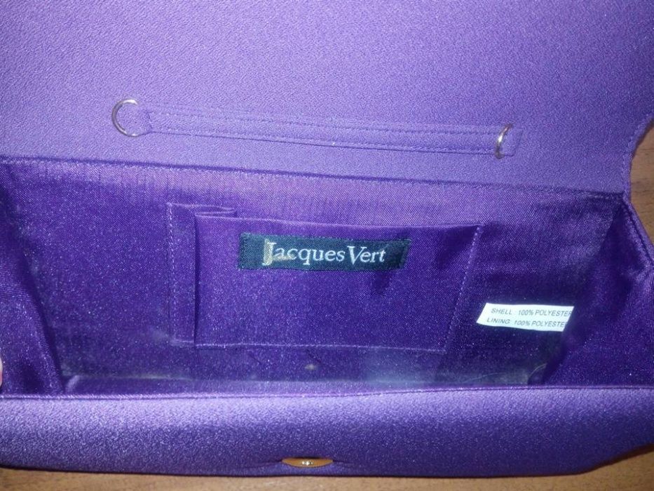 Фиолетовый тканевый клатч,кошелек,сумочка Jacgues Vert.