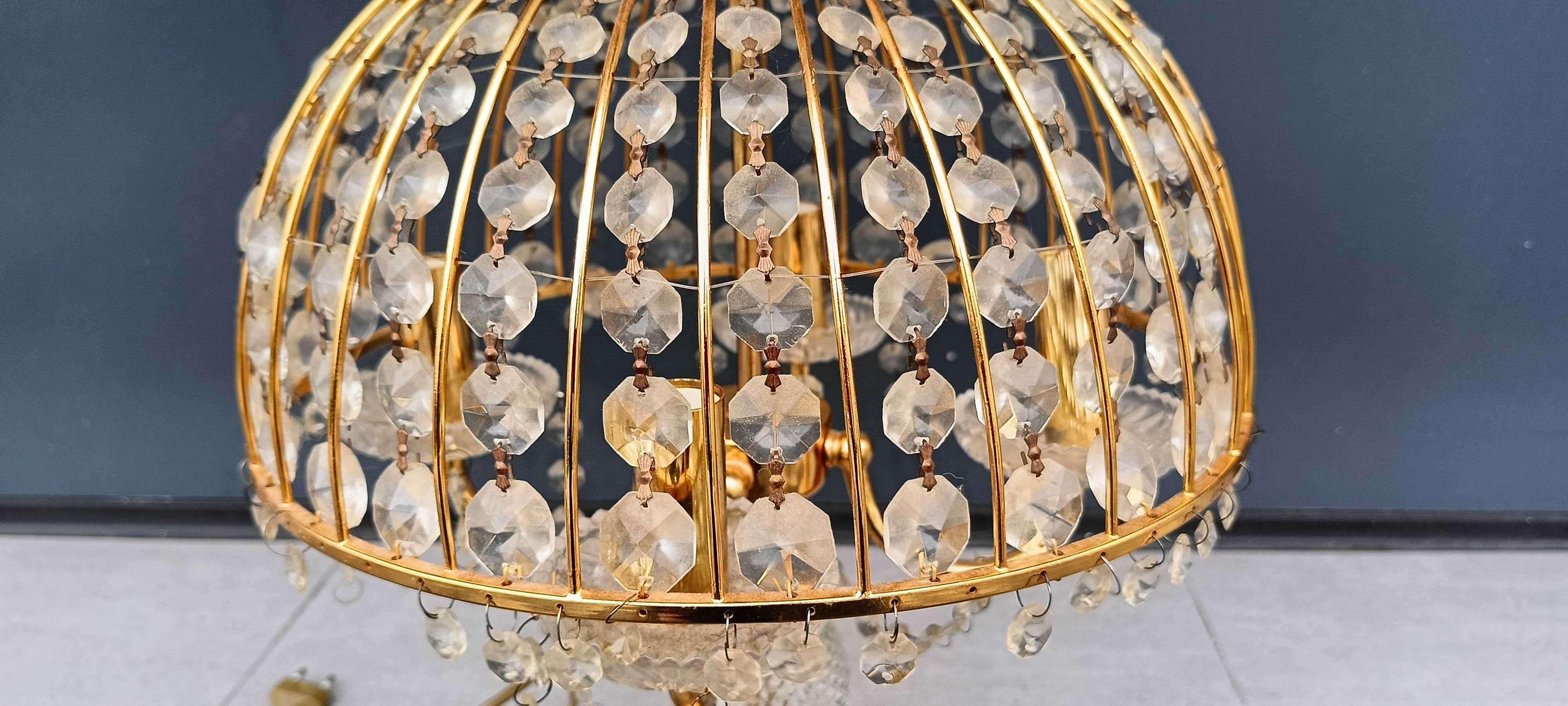 Stylowa lampa gabinetowa w stylu glamour z kryształkami