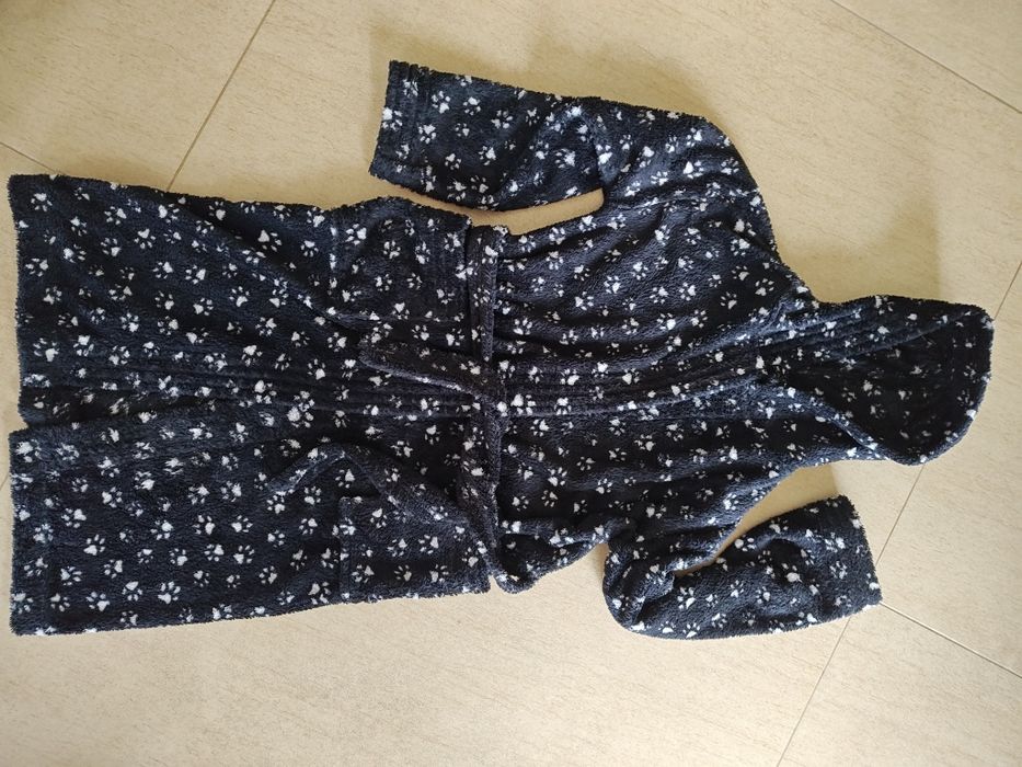 Szlafrok dziecięcy chłopięcy polarowy SUPER CIEPŁY 146/152