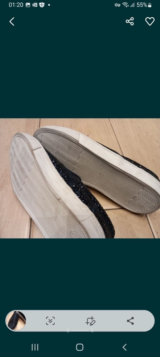 Nowe brokatowe sneakersy półbuty trampki GAP slip on r 37 wiosna