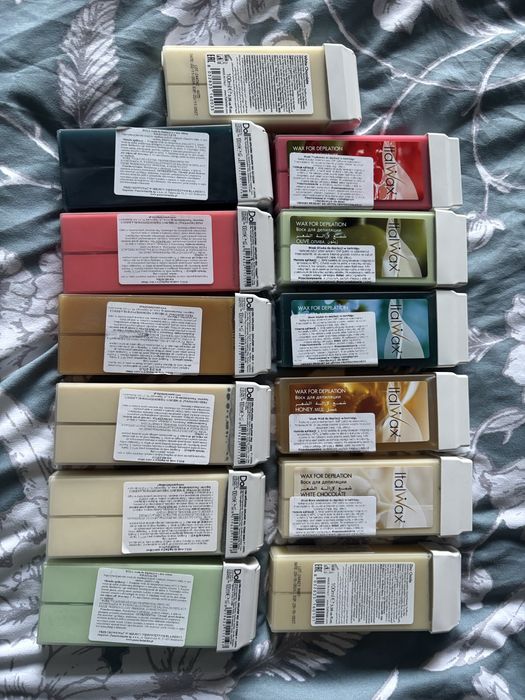 Depilator + wkłady z woskiem + paski