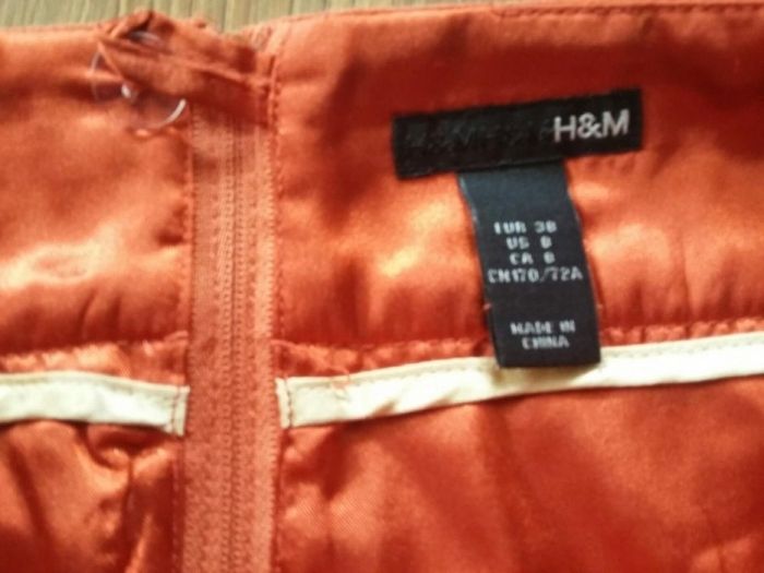 Spódnica h&m 38 pomaranczowa jesień