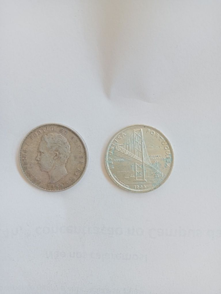 2 moedas prata 1888 e 1966