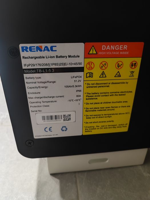 Bateria  para Sistema Fotovoltaico Renac 5KW