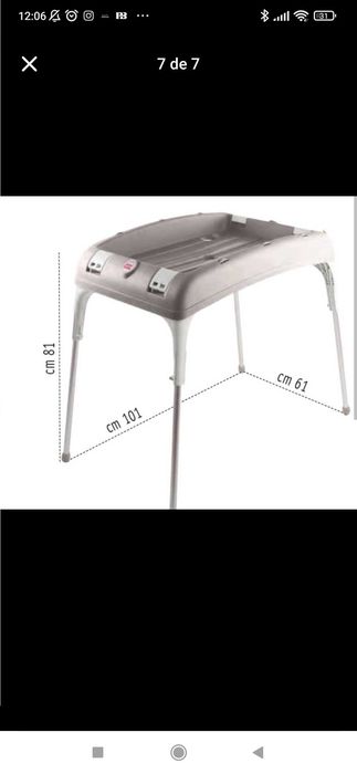Mesa de suporte para banheira/ muda fraldas