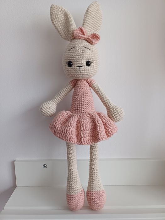 Króliczek robiony na szydełku handmade
