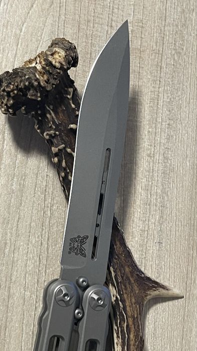 Ніж метелик BENCHMADE 85 BILLET titanium