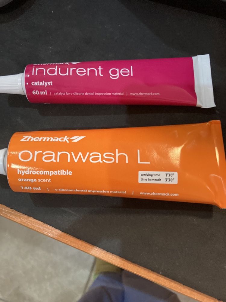 Zhermack Oranwash L 140ml +Indurent Gel 60ml Impression Wash Material