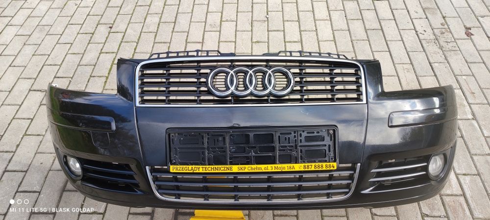 Zderzak Przód LZ9W Maly Grill Audi A3 8P 2004 CZĘŚCI BLASK GOŁDAP