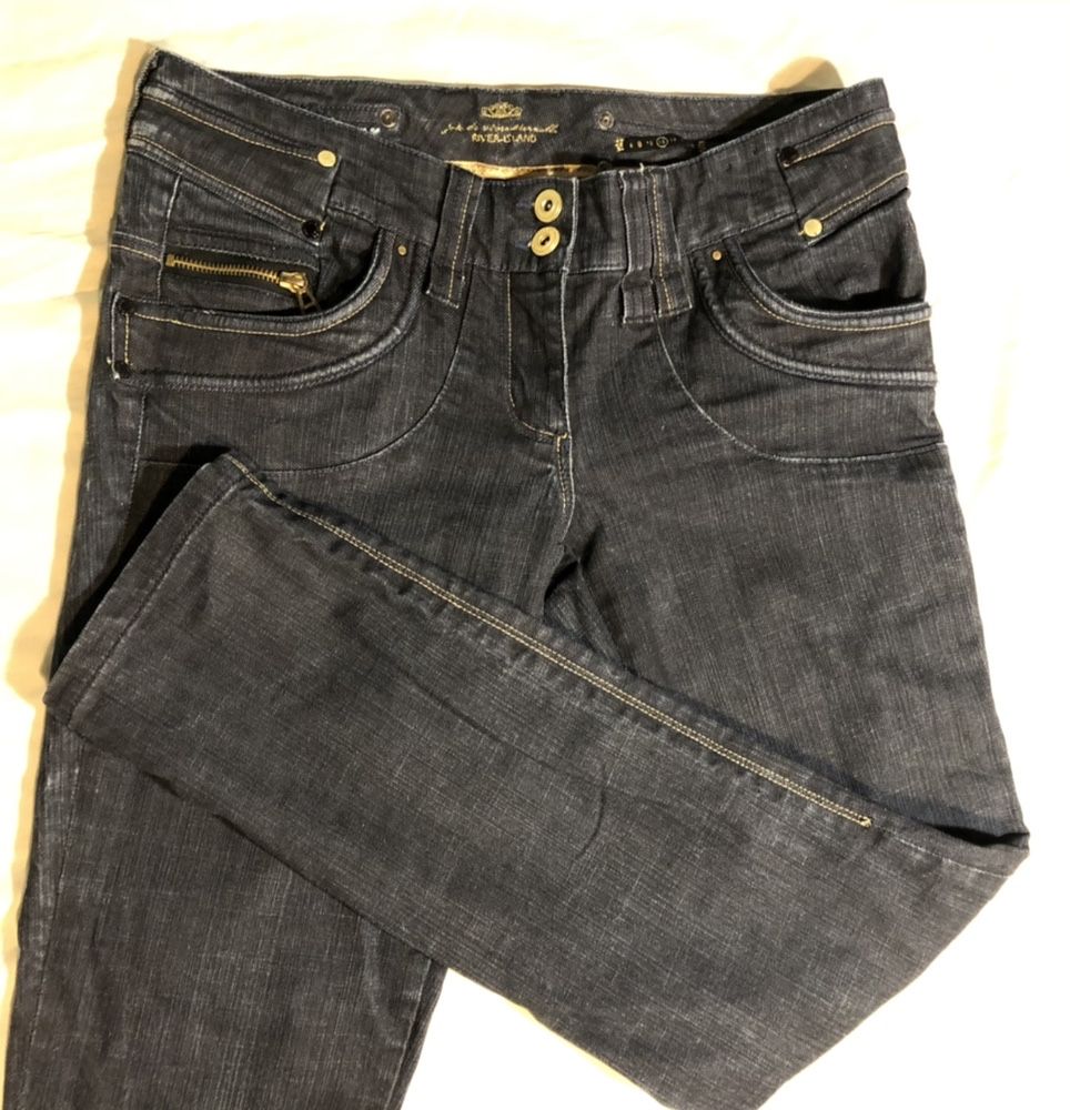 Spodnie jeansy biodrówki River Island 36 S