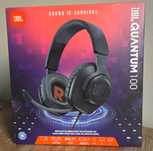 Słuchawki JBL Quantum 100 Nauszne ANC Dźwięk przestrzenny Czarne NOWE