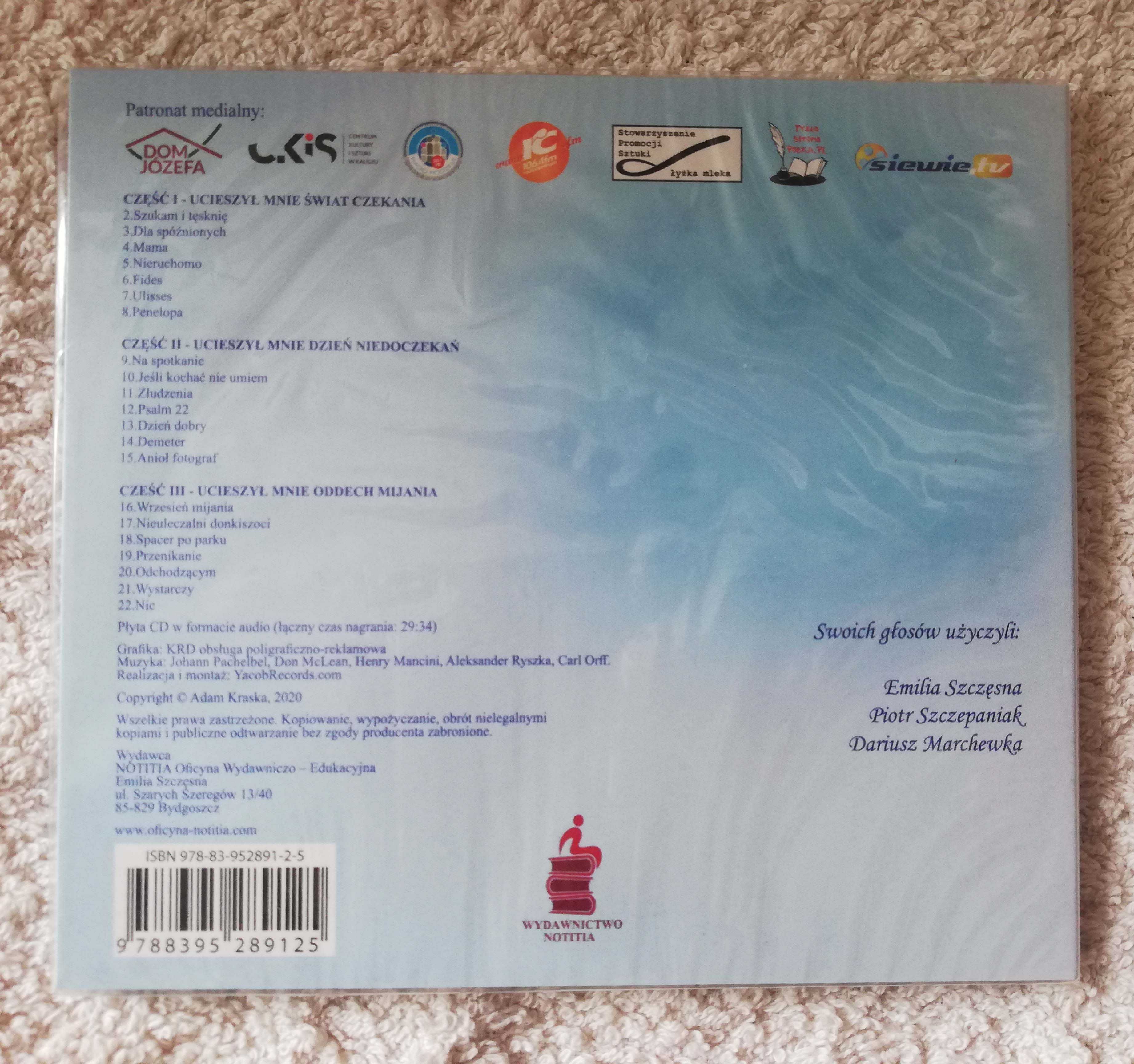 CD: Adam Kraska. Ucieszyła mnie chwila-wiersze. zafoliowana fabrycznie