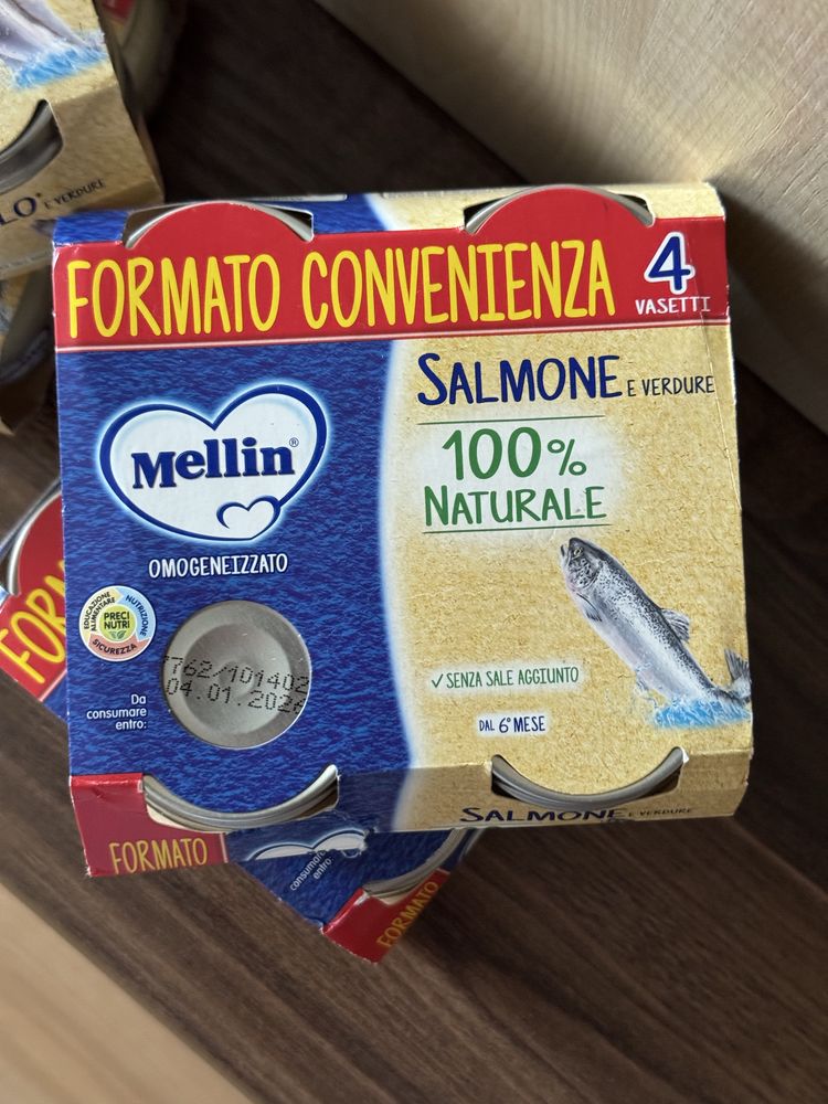 Пюре дитяче Plasmon, Mellin мʼясні та рибні
