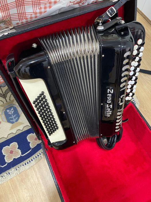 Acordeão de botões.