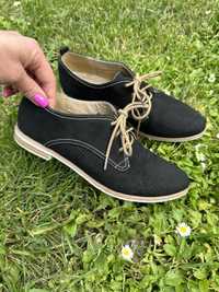 Buty eleganckie oksfordki 37 czarne