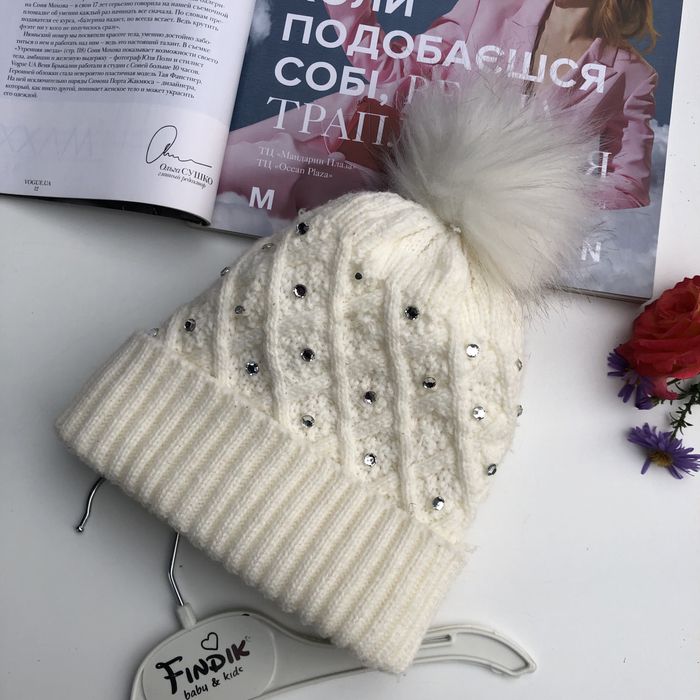 Шапка на дівчинку 44-46