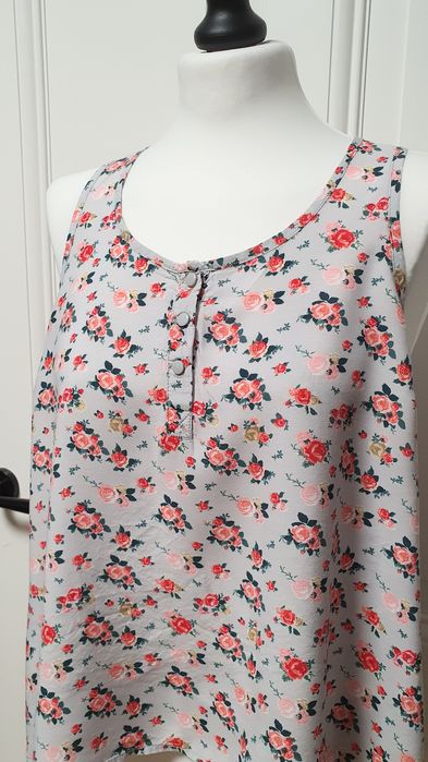 Top w kwiaty vintage retro L XL