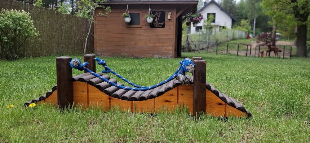 Mostek drewniany dla psów szczeniąt