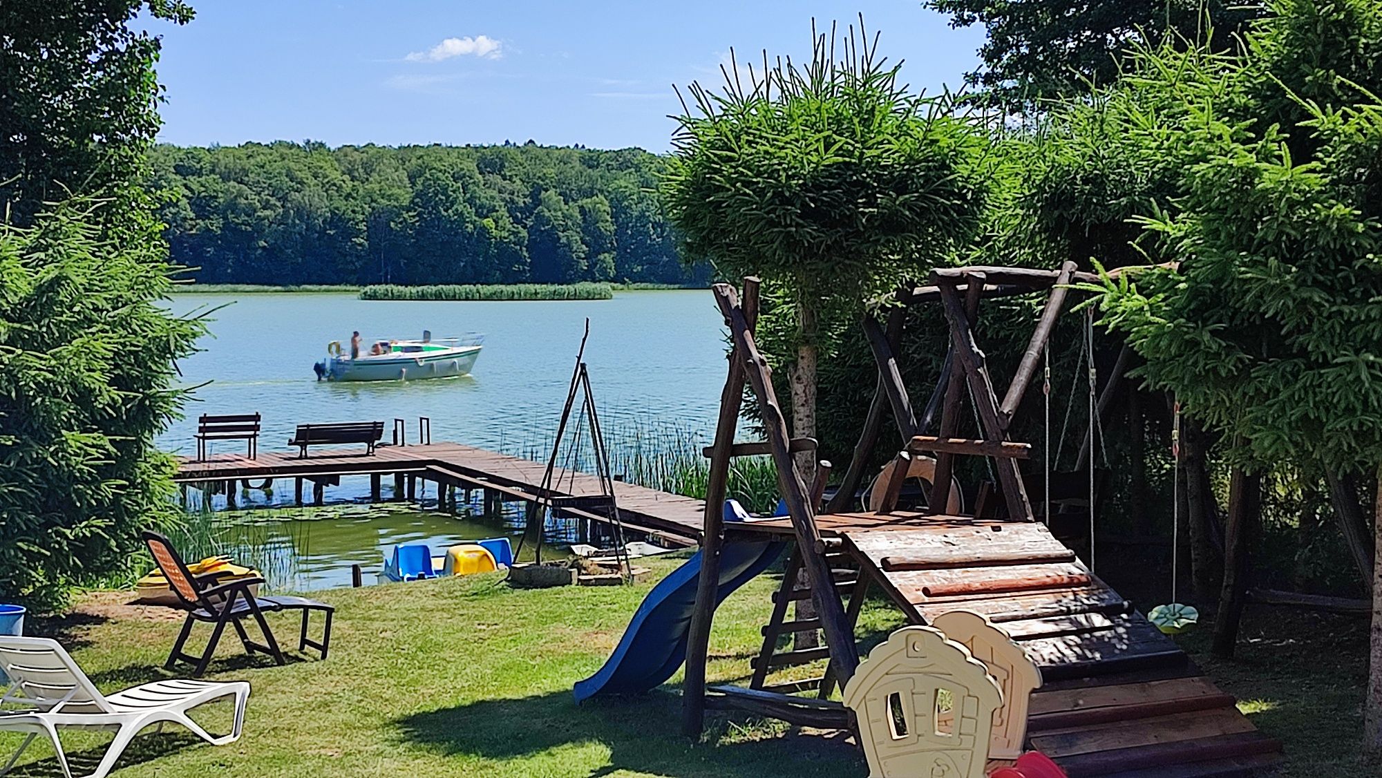 DOMEK Jezioro Własny Pomost Sprzęt  Wodny, Mazury!! Miłomłyn  Ostróda