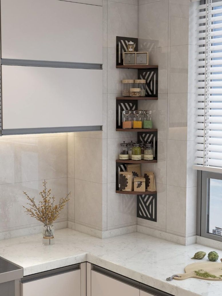 Rustykalna Półka 5 Poziomowa Narożna Organizer Stojak  Loft