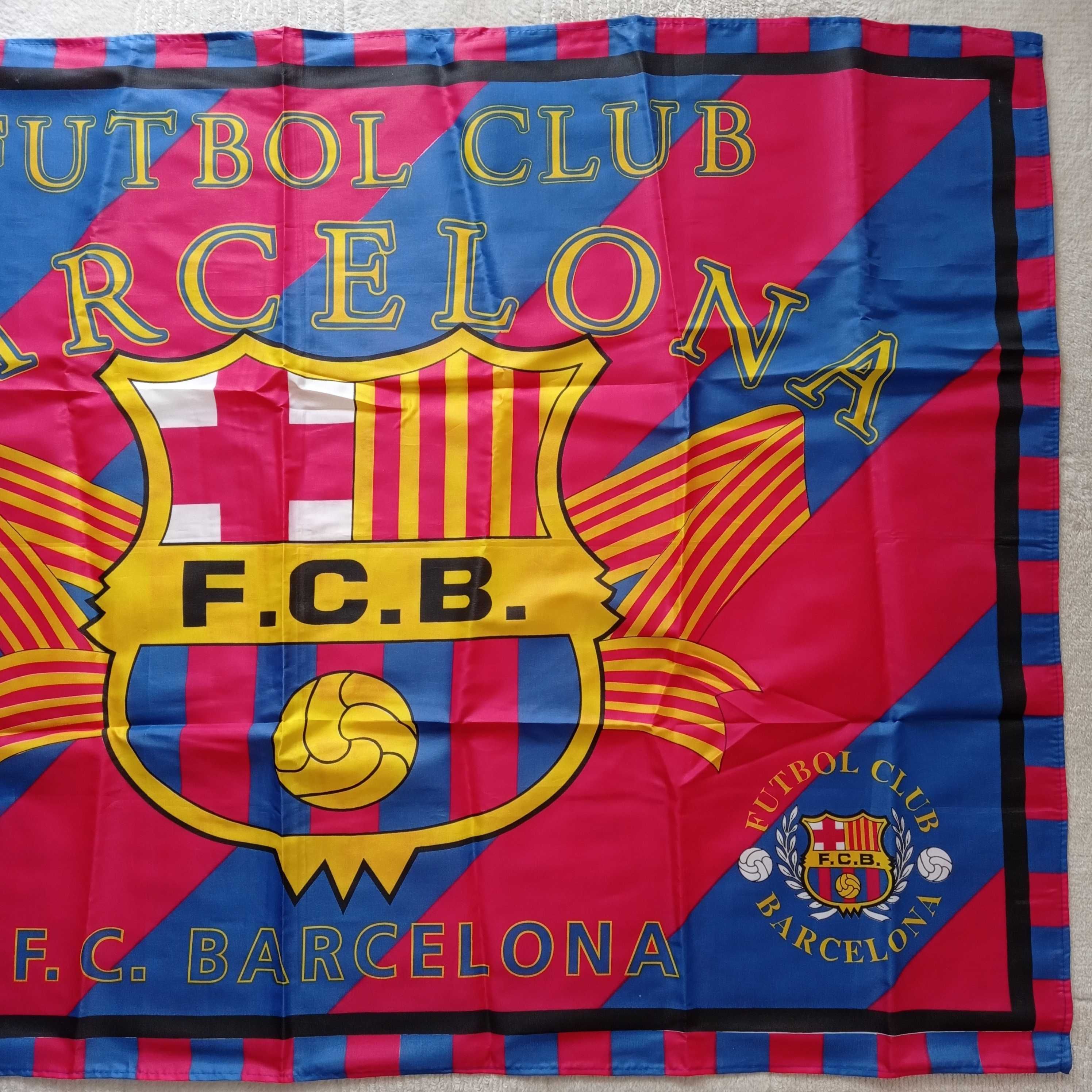 Wielka stara flaga FC Barcelona z oficjalnego sklepu Camp Nou 1992 rok