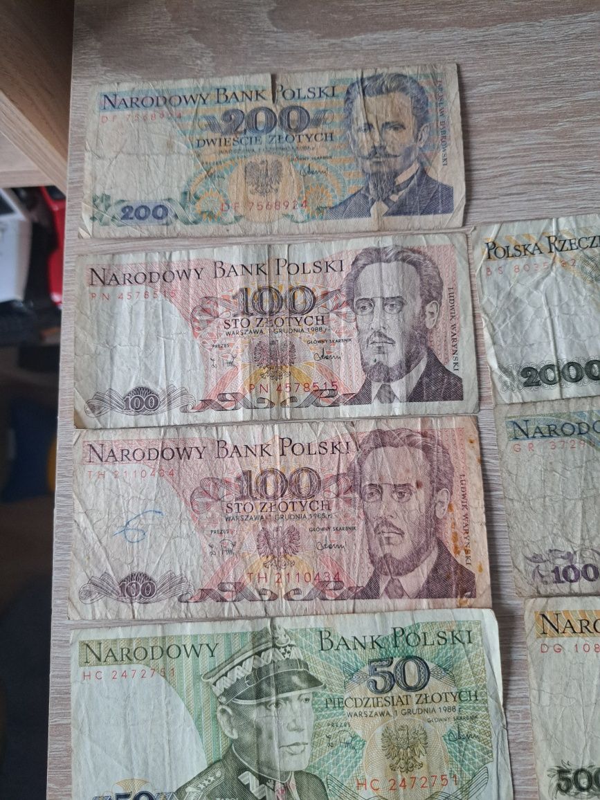 Banknoty  Prl  50 ,100,200,500,1000,2000 zł