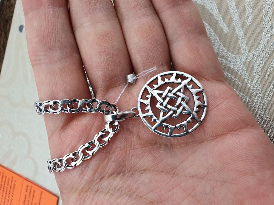 Срібний кулон підвіс амулет оберіг Сварог срібло 925