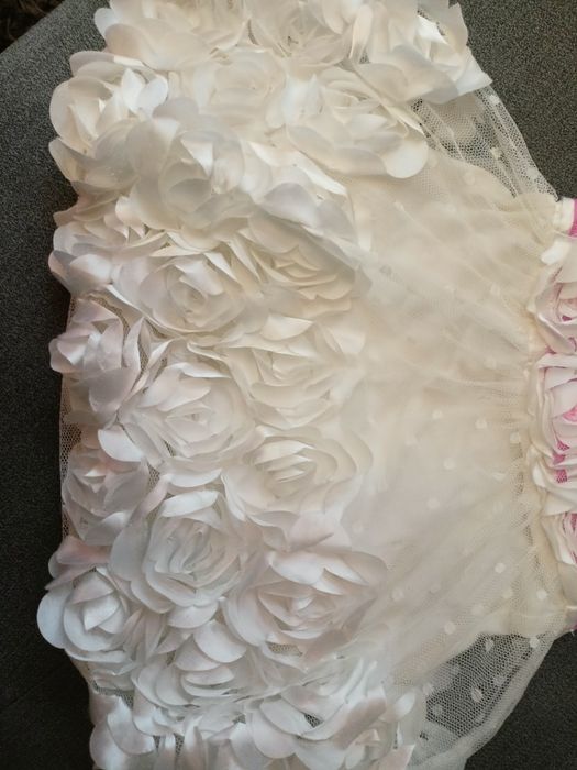 Sukienka do chrztu chrzest wesele rozmiar 62 68 3-6 miesięcy