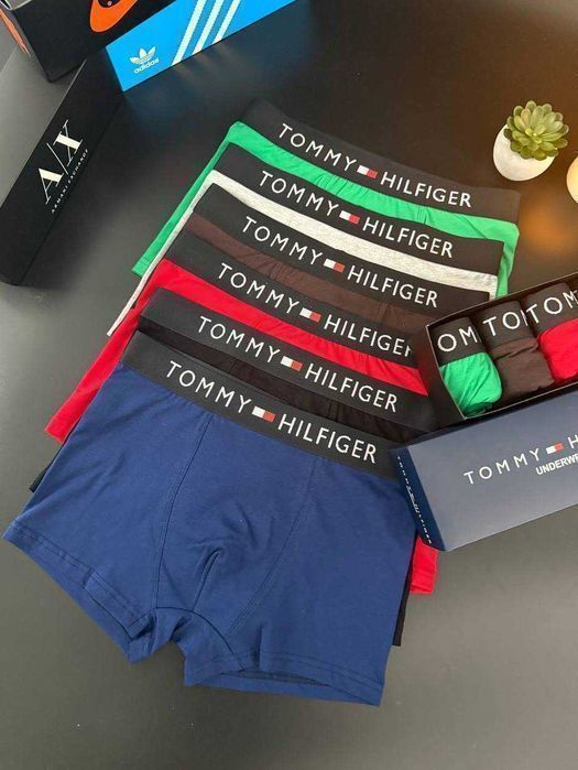 Чоловічі червоні/чорні труси Calvin|Tommy|Lacoste|Nike Мужские красные