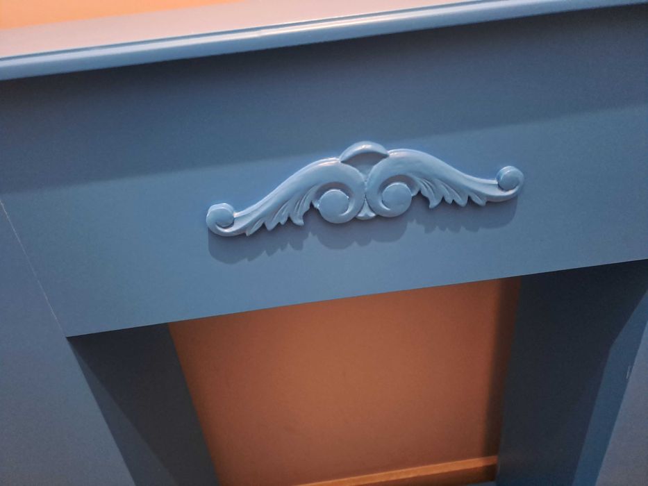 Panel kominkowy atrapa kominek niebieski