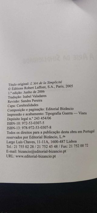 A Arte da Simplicadade