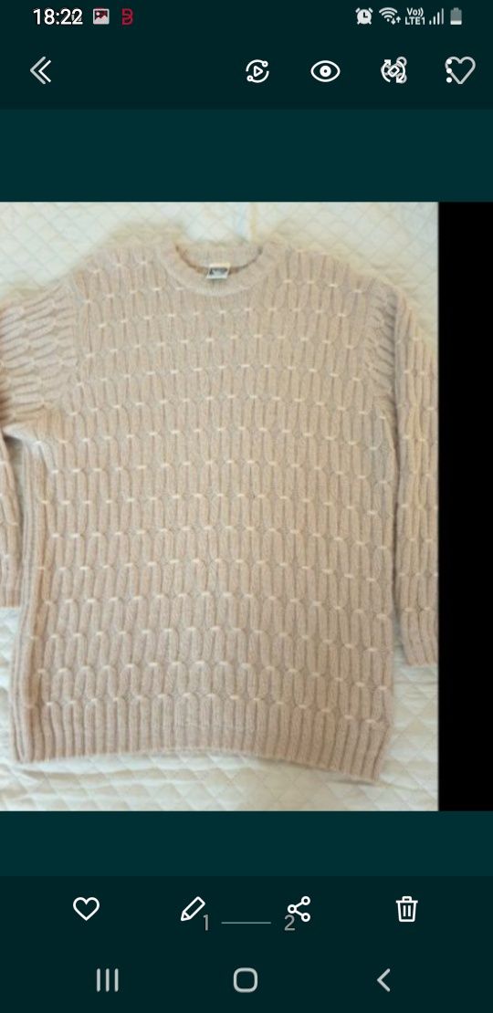 Sweter moherowy bezowy