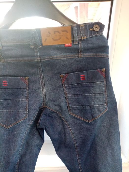 Spodnie Motocyklowe Jeans ADRENALINE ROCK jeans kolor niebieski