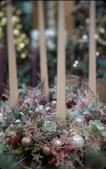 Wianek adwentowy naturalny