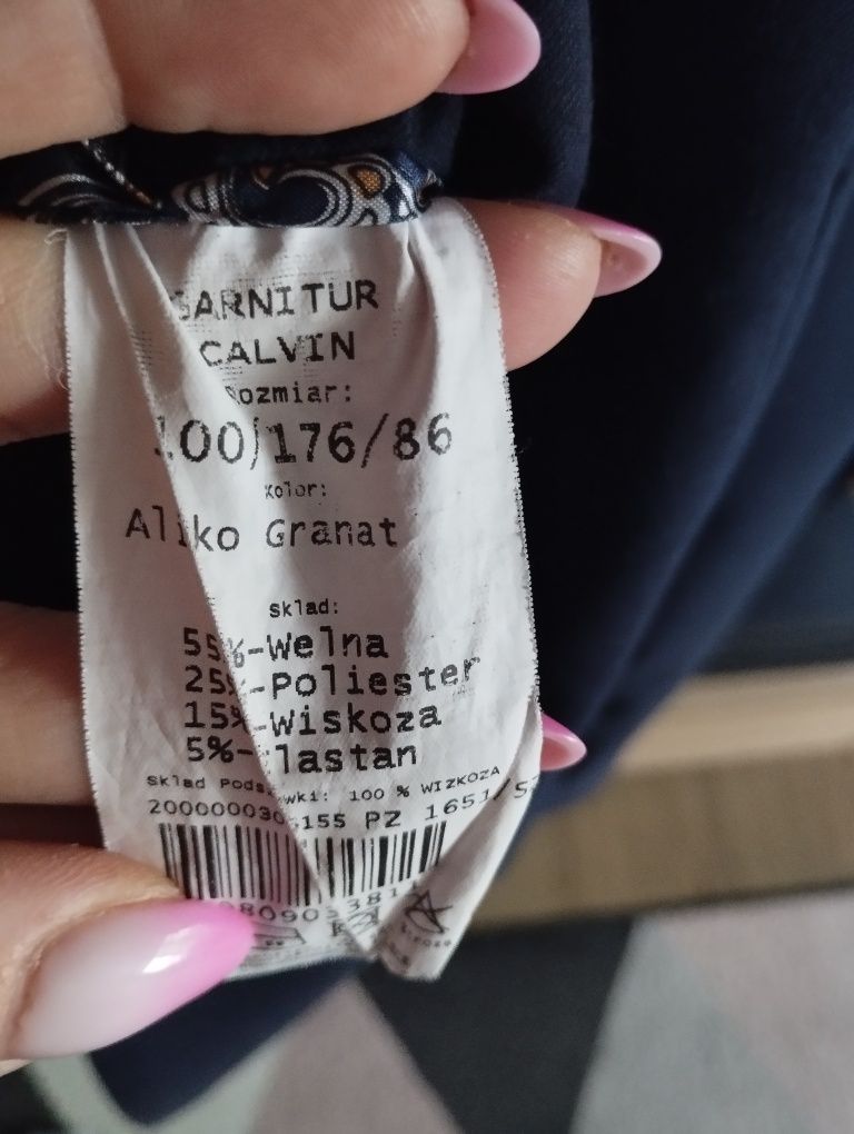 Garnitur granatowy  komplet 176