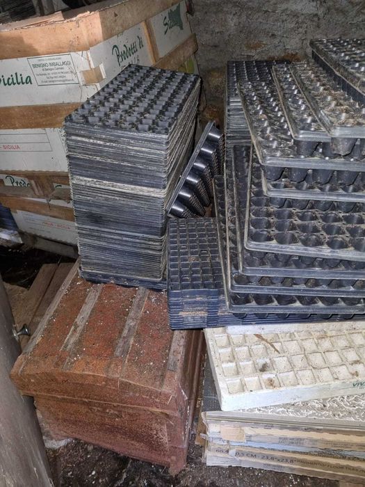 Caixas de germinação de plástico usadas