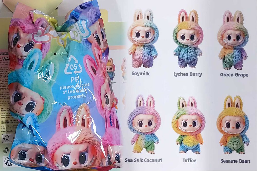 Дитяча фігурка Labubu 4 сезон, 16 см, у пакеті та подарунковій коробці