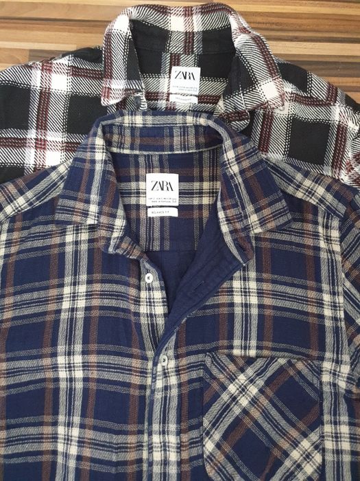 2шт Рубашка рубашки сорочки мужские Zara подростковые