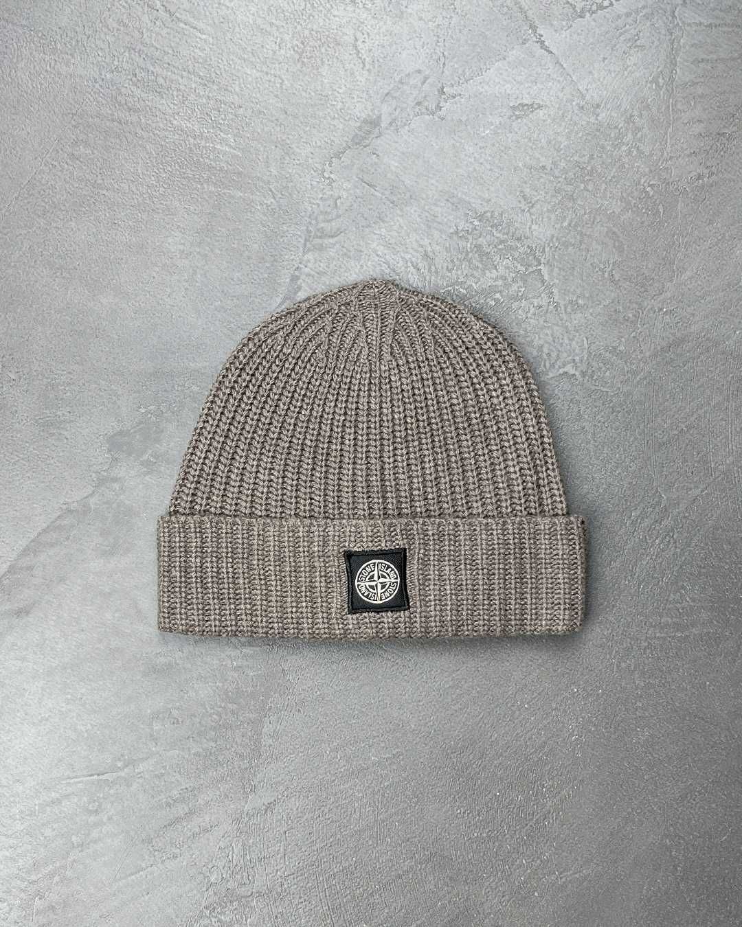 Шапка Stone Island 19FW N10B5 WOOL HAT Mud