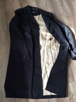 SIMPLE czarny wiosenno/jesienny płaszczyk na podszewce r.34