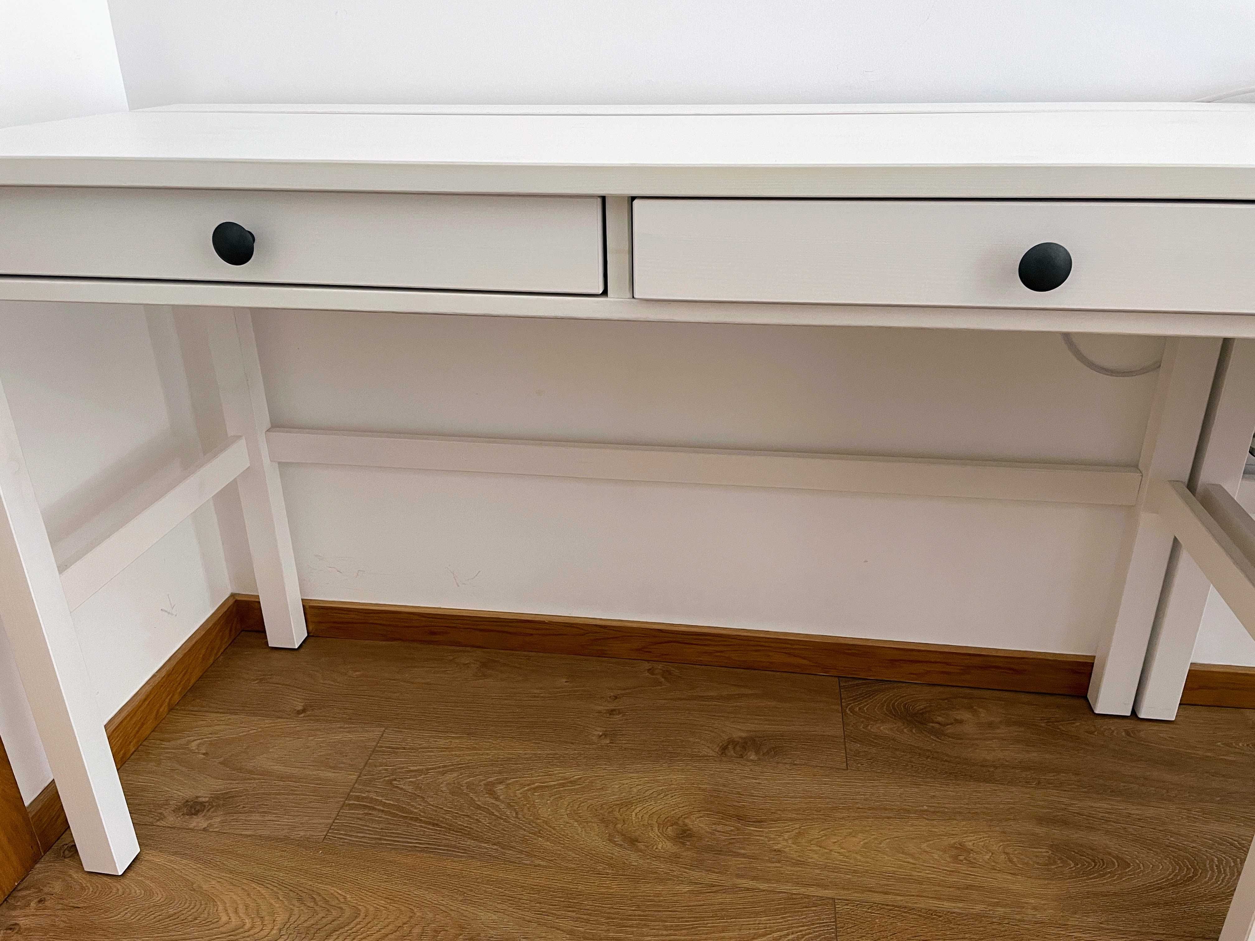 Secretária c/2 gavetas, velatura branca, 120x47 cm - IKEA - HEMNES