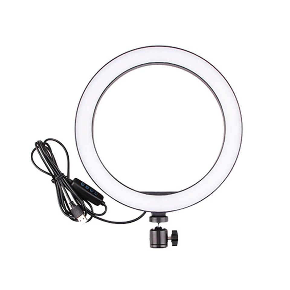 Anel de Luz ring light 26cm com dimmer usb para VÍDEO E FOTO NOVO